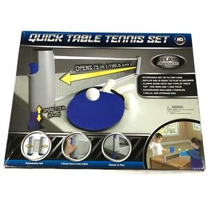 MD Sports Unisex OS Table Tennis Set Blue Portable Retractable Ping Pong Kit